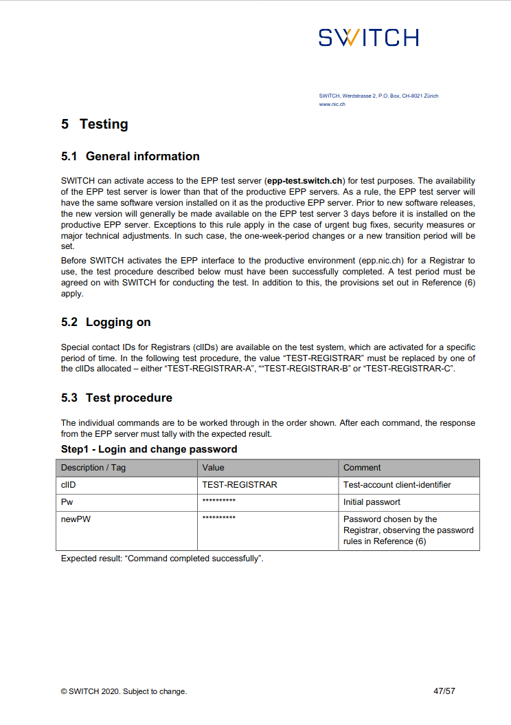 An extract from the SWITCH EPP Manual